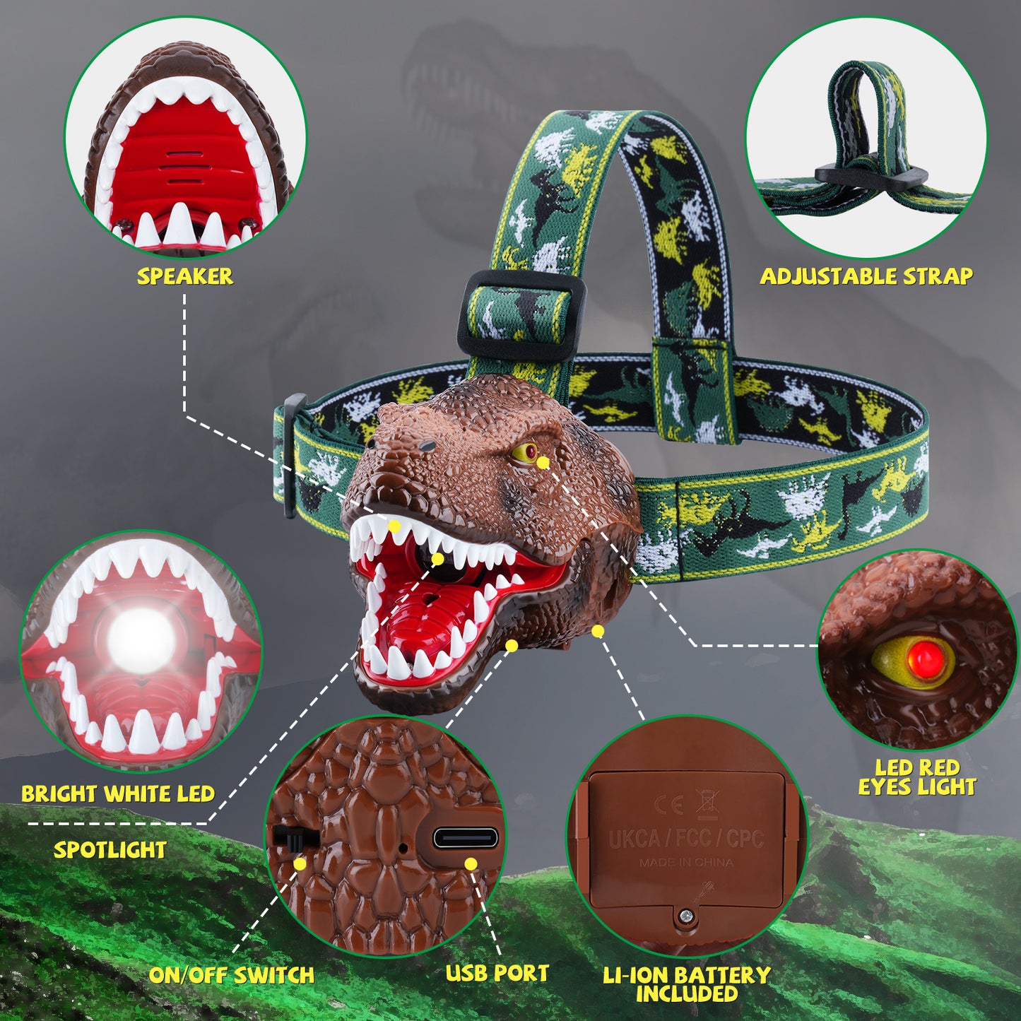 t rex toy headlamp