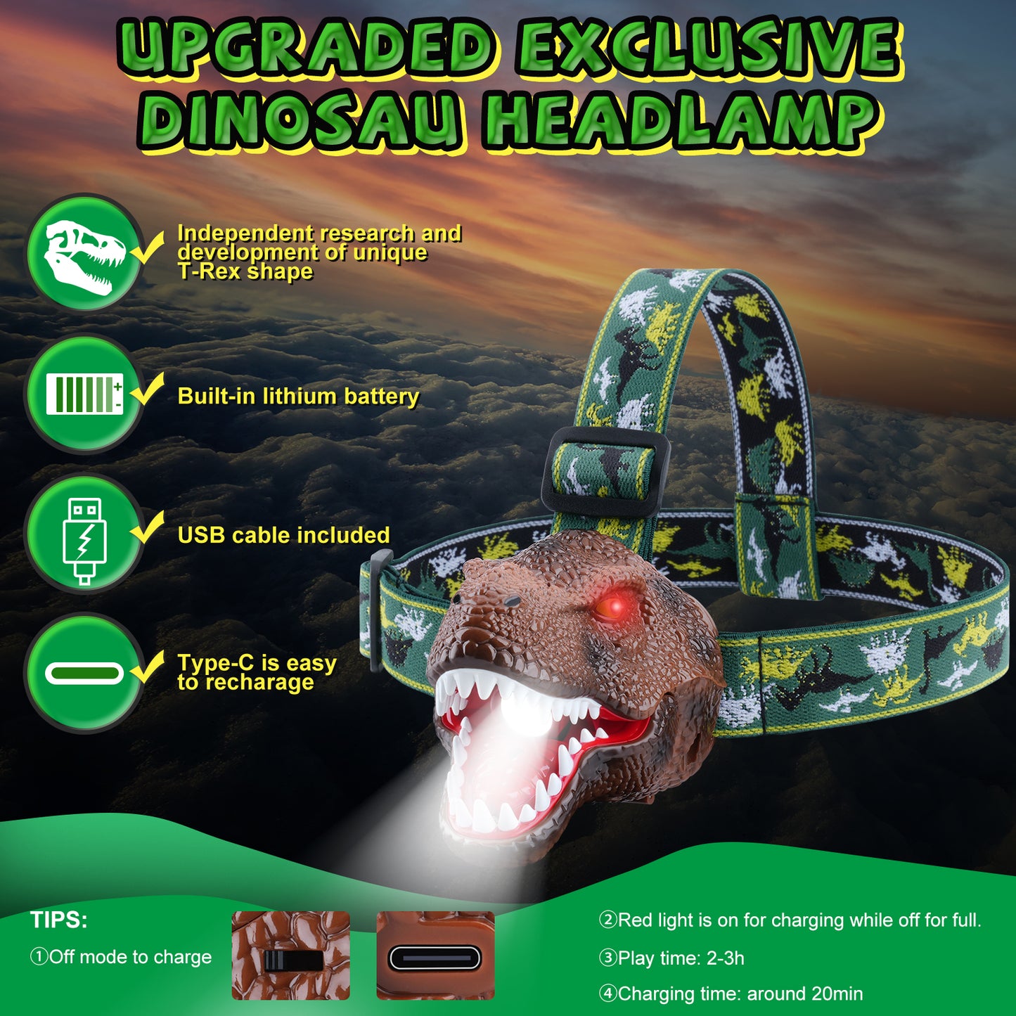 t rex headlamp